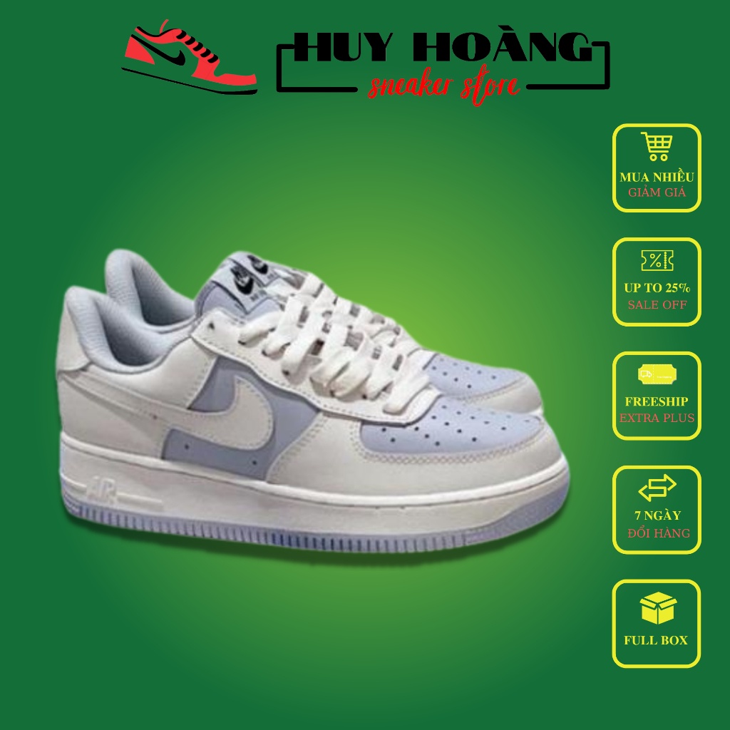 Giày thể thao AF1 trắng nam nữ đủ mẫu chuẩn 11 Full Box - Giày sneaker nam nữ AF1 Air Force 1 trắng cao cấp