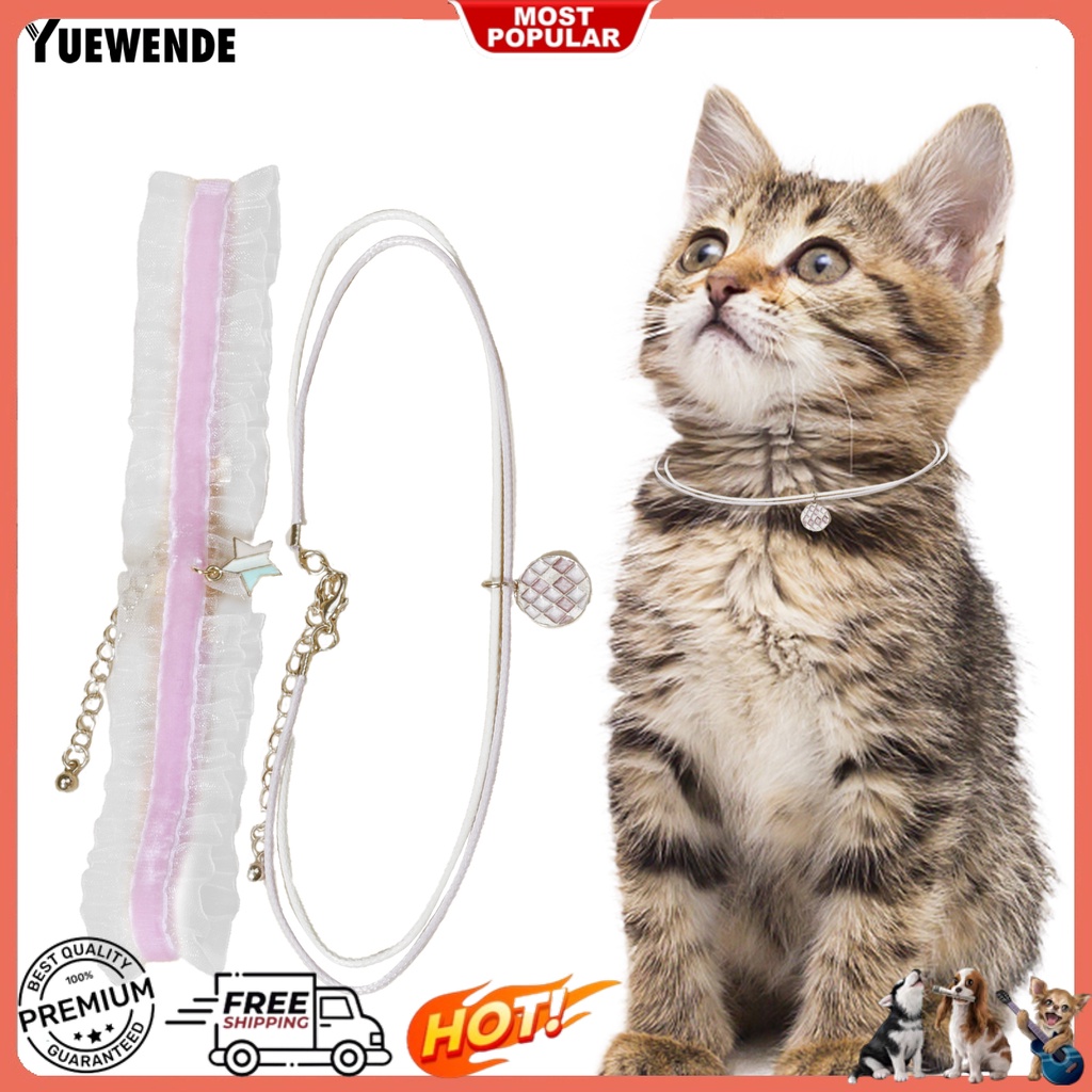 Bộ 2 Vòng Cổ Bằng Hợp Kim Chống Mài Mòn Dùng Chụp Ảnh Cho Thú Cưng