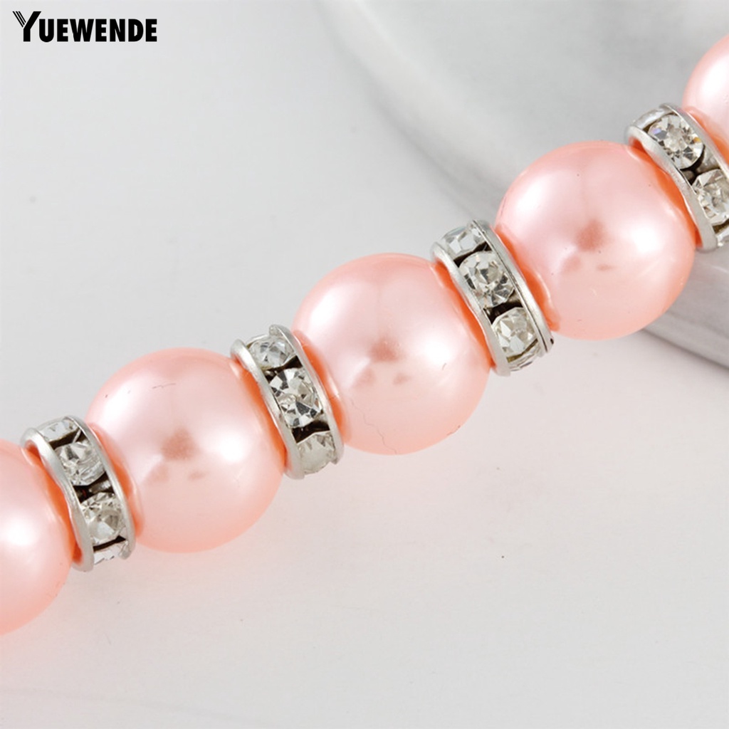 Yq.e Vòng Cổ Bắt Sáng Đính Ngọc Trai Giả Tinh Tế Đáng Yêu Trang Trí Vòng Cổ Cho Thú Cưng Cửa Hàng