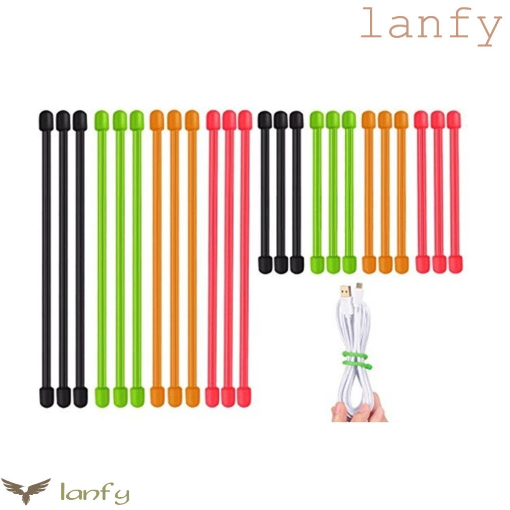 Set 5 Dây Cao Su Silicone Buộc Dây Cáp Có Thể Tái Sử Dụng