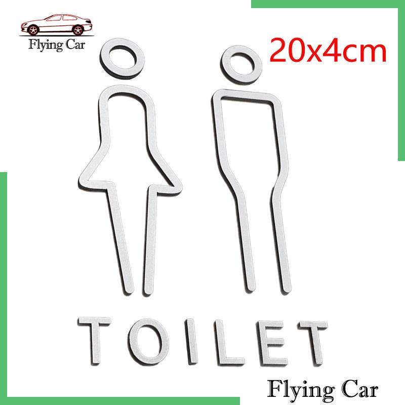 [Lzdjfmy2] Set 2 Bảng Hiệu Toilet Phong Cách Bắc Âu Trang Trí Khách Sạn / Phòng Tắm Không Cần Khoan Lỗ