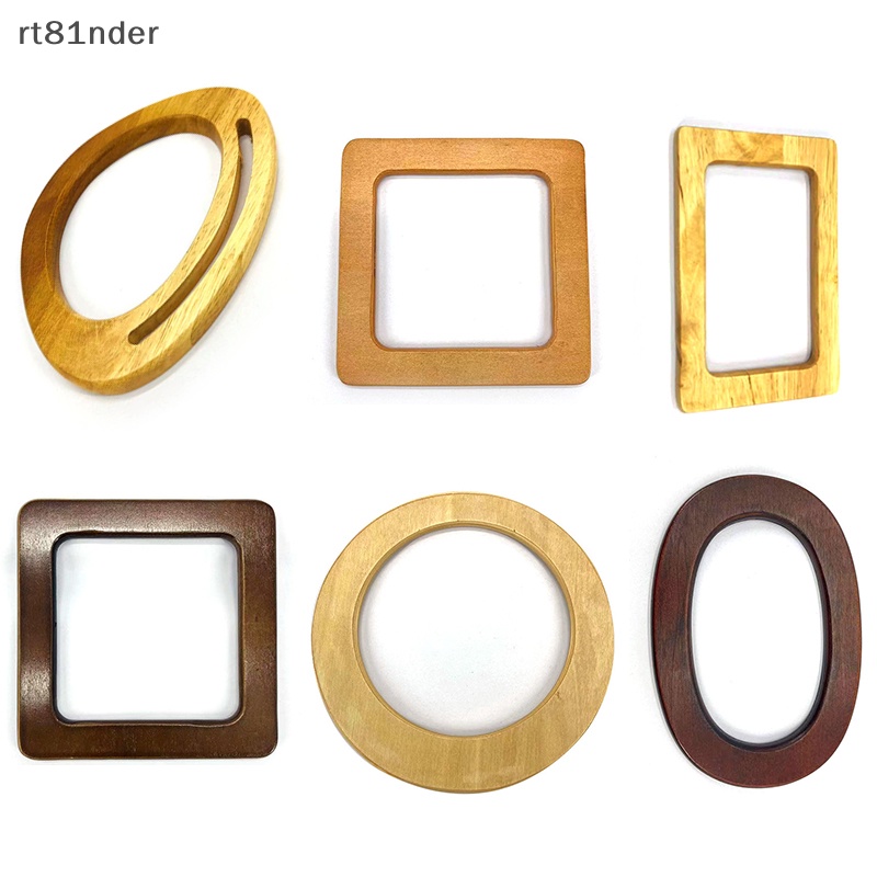 Rt Túi Xách Tay Hình Vuông Màu Trơn Dây Đeo Bằng Gỗ Trang Trí DIY Dành Cho Nữ