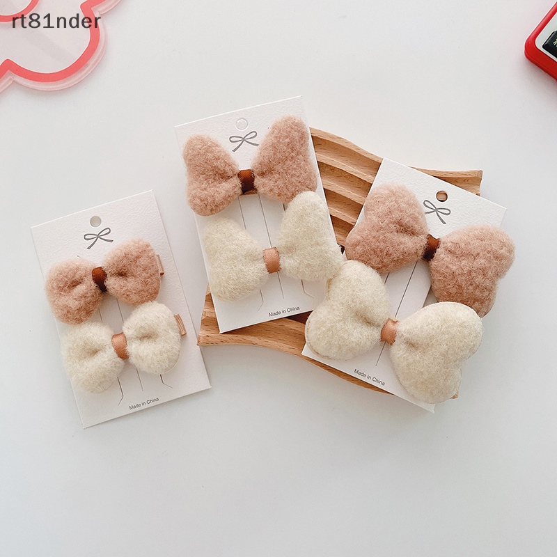 Set 2 Kẹp Tóc Nơ Mềm Mại Cho Bé Gái