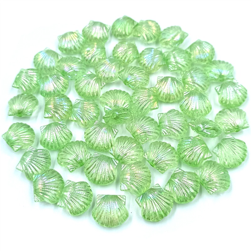 Set 20 Hạt Nhựa Hình Vỏ Sò Nhiều Màu Sắc Làm Trang Sức Thủ Công