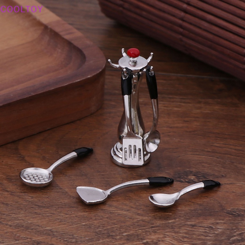 Set 6 Dụng Cụ Nấu Ăn Mini Tỉ Lệ 1: 12 Cho Nhà Búp Bê