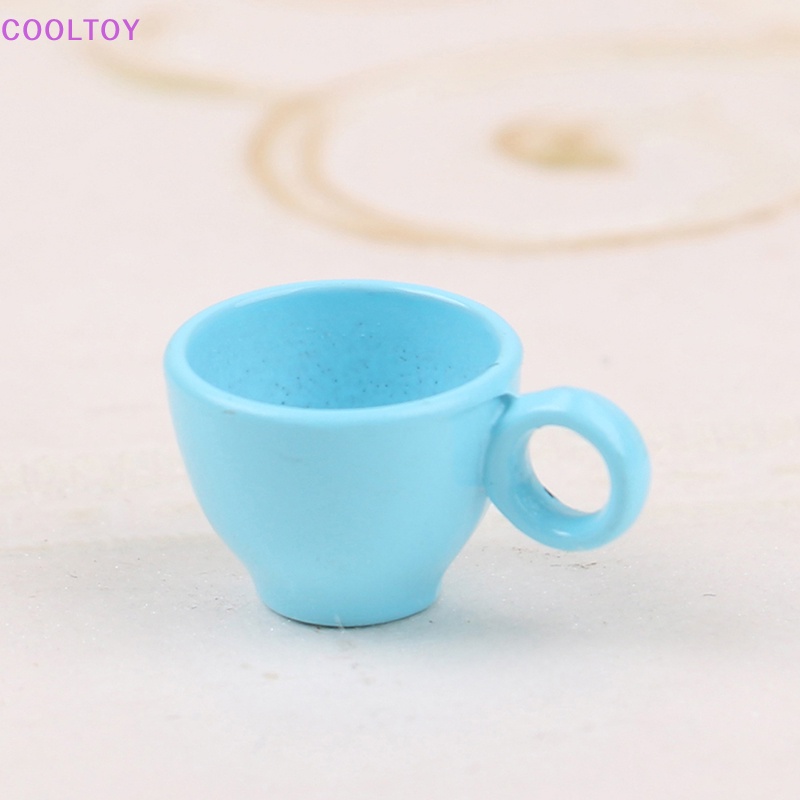 1 Bộ Tách Uống Cà Phê / Đĩa Hoa Trang Trí Nhà Búp Bê DIY