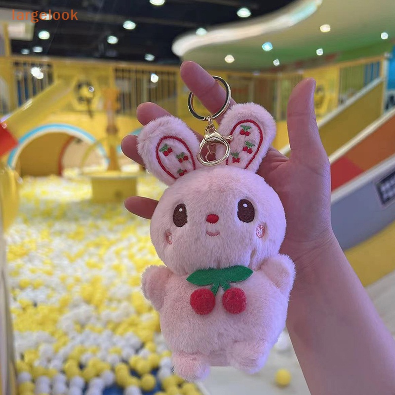 1 Móc Khóa Thỏ Nhồi Bông Màu Sắc Ngọt Ngào Dễ Thương