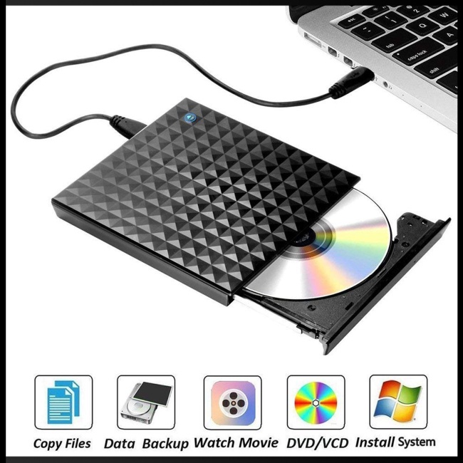 Ổ Đĩa Ngoài Usb 3.0 Tốc Độ Cao Điều Khiển Cảm Ứng DVD / CD Đầu Đọc Đĩa CD