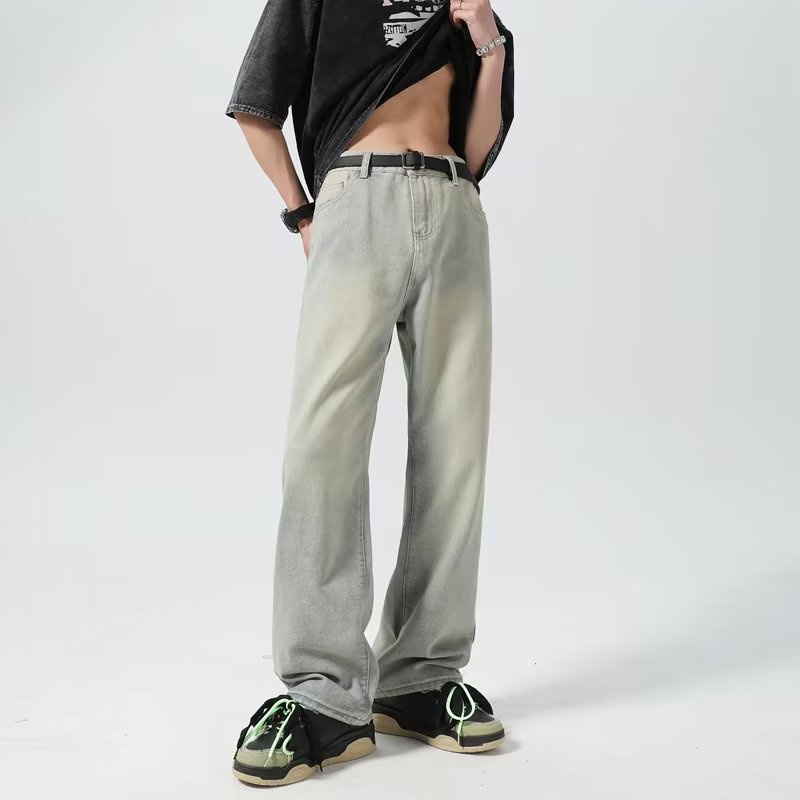 Quần Jean Dài Dáng Rộng Phong Cách Đường Phố Thời Trang Mùa Hè Mới Cho Nam