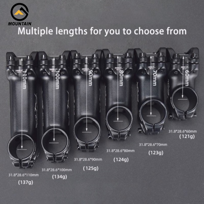 Pô Tăng Bằng Hợp Kim Nhôm 10 / 17 / 25 / 35 Độ 60 / 70 / 80 / 90 / 100 / 110mm Dành Cho Xe Đạp Leo Núi