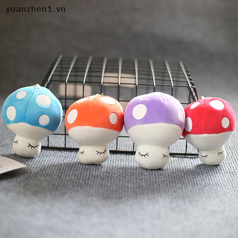 Móc Khóa Hình Cây Nấm Nhồi Bông 12CM Dễ Thương