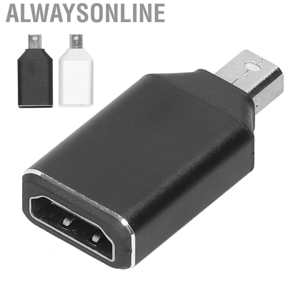 Alwaysonline Mini DP To HD Multimedia Interface Adapter 1920x1080 Converter For