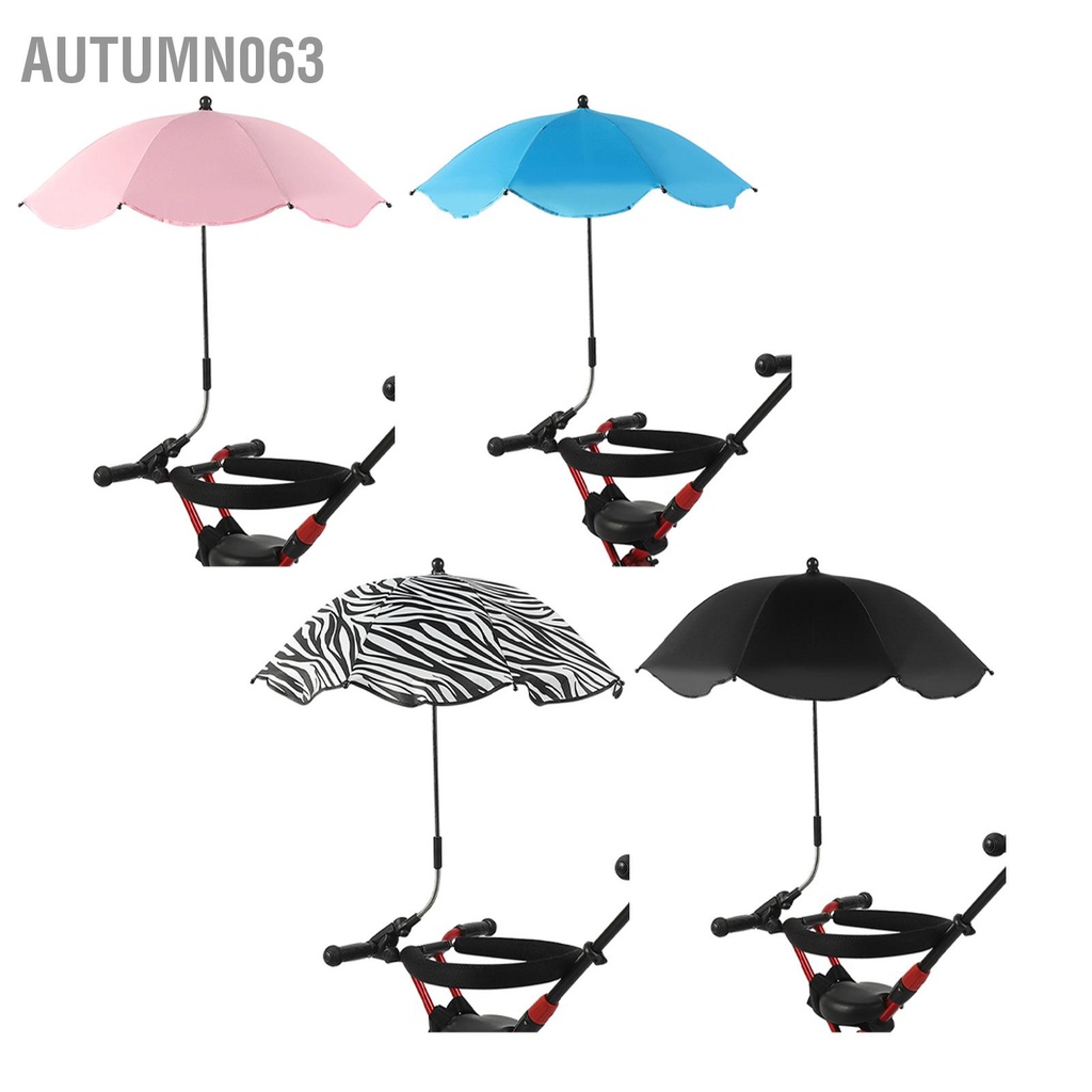 Autumn063 Xe Đẩy Em Bé Dù Chống Tia UV Điều Chỉnh 360 Độ Tự Động Thấm Nước Di Che Nắng
