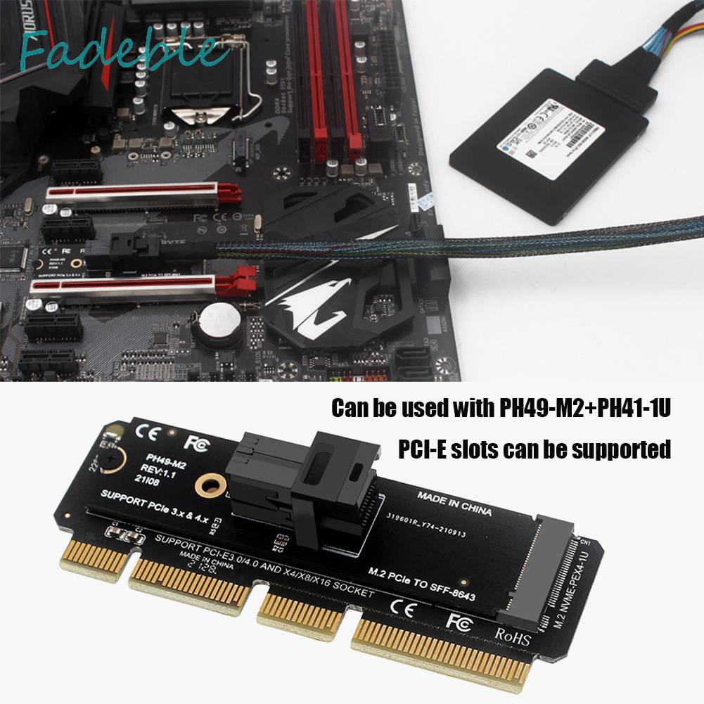 Thẻ Mở Rộng M.2 NVME Sang U.2 Mkey Pcie 4 Sang SFF8643 Cho Máy Tính