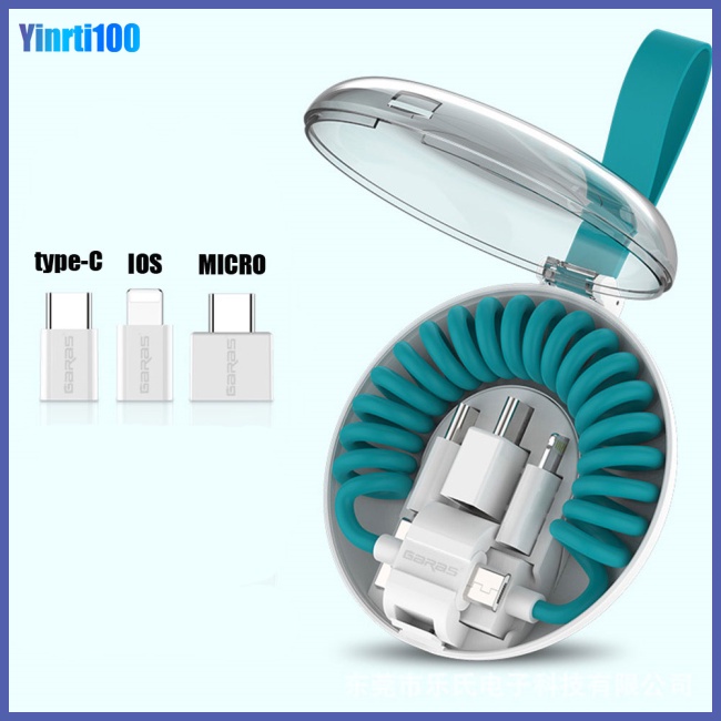 Dây Cáp Sạc Truyền Dữ Liệu Usb 3 Trong 1 Nhỏ Gọn Tiện Dụng