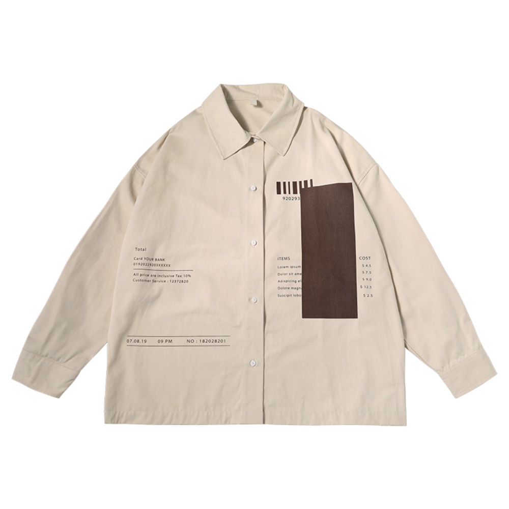 Áo Khoác Dáng Rộng In Chữ Tiếng Anh Màu Sắc Retro Nhật Bản Dễ Phối Đồ Thời Trang Mùa Xuân Cho Nam Và Nữ