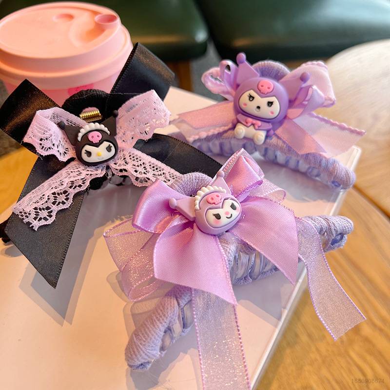 SANRIO Kẹp Tóc Hình Nơ Cỡ Lớn In Họa Tiết Hoạt Hình Phong Cách Lolita Dễ Thương Thời Trang Cho Nữ