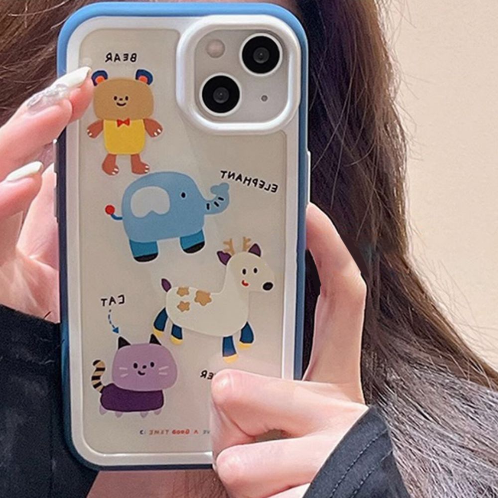 Ốp Điện Thoại TPU Mềm Chống Sốc In Hình Thú Hoạt Hình Dễ Thương Cho IPhone 11 14 13 12 Pro Max