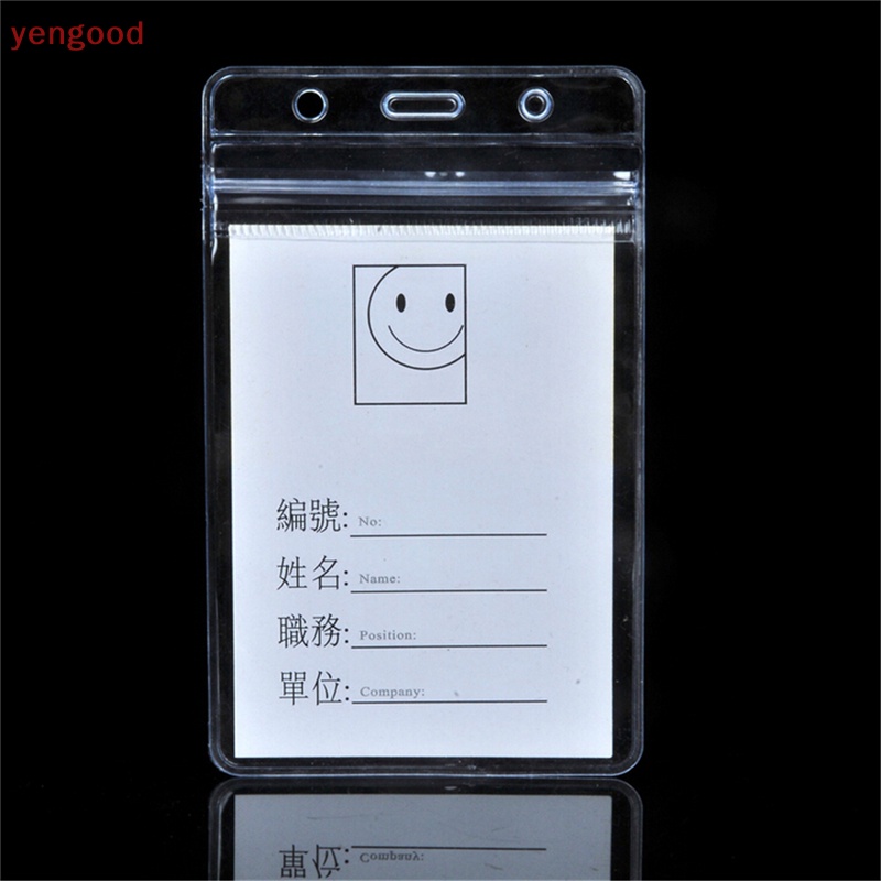 Set 10 Túi Nhựa Trong Suốt Đựng Thẻ ID Chống Thấm Nước Có Khóa Kéo Mới