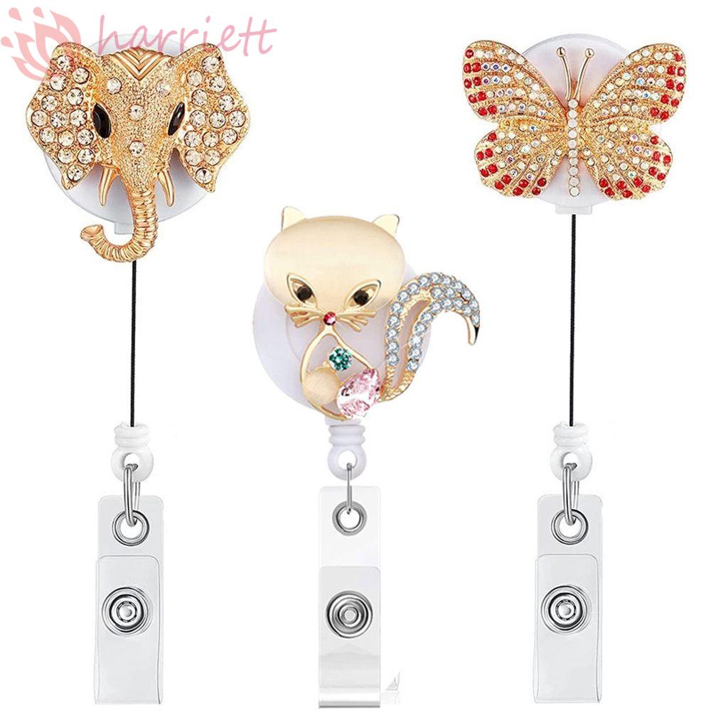 Cuộn Dây Huy Hiệu Có Thể Thu Gọn Tiện Dụng|Kẹp Thẻ Tên Làm Việc Hình Voi|Giá Đỡ Cho Huy Hiệu Bệnh Viện