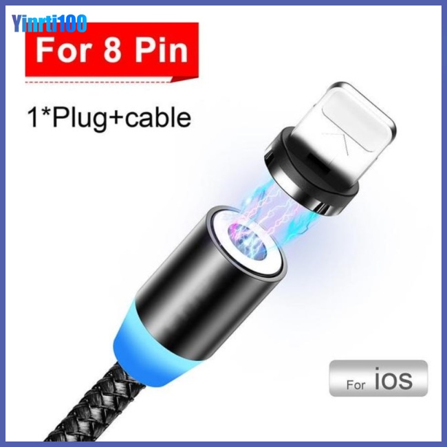 Dây Cáp Sạc Dữ Liệu Micro Usb Type C Có Đèn Led Nam Châm Cho Điện Thoại Di Động