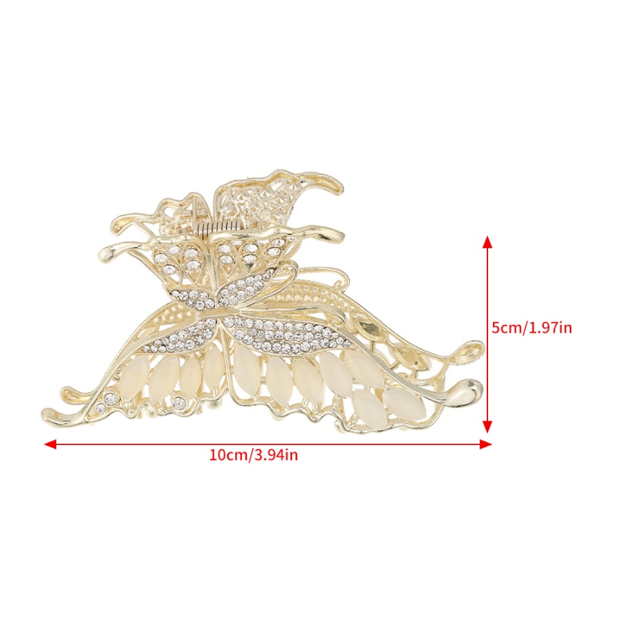 Kẹp Tóc Hình Bướm Đính Đá Và Ngọc Trai Thanh Lịch