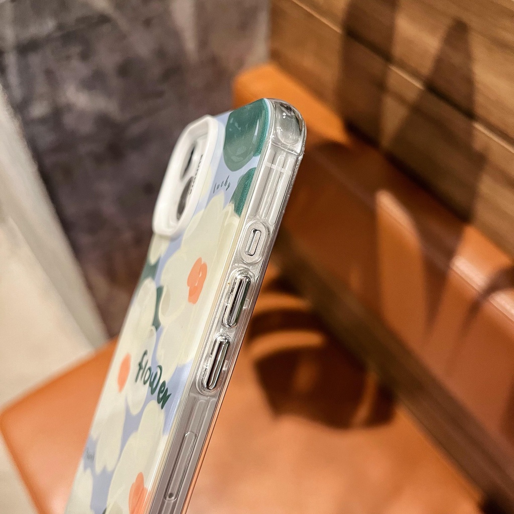 Ốp Điện Thoại TPU Mềm Trong Suốt Hình Hoa Có Dây Đeo Cho iPhone 14 13 12 11Pro Max