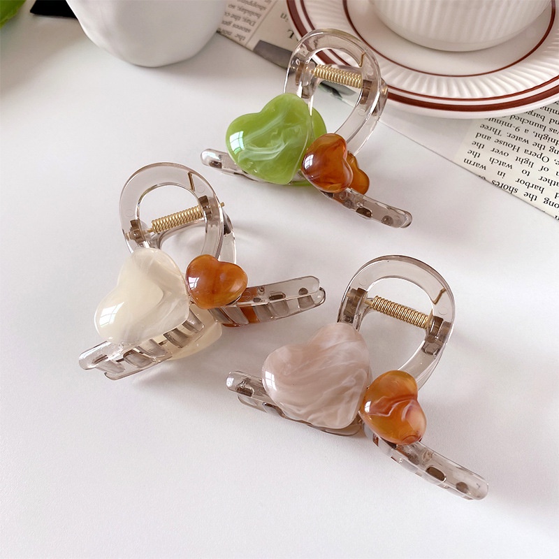 Kẹp Tóc Hình Trái Tim Phong Cách Mới Mùa Hè 2023