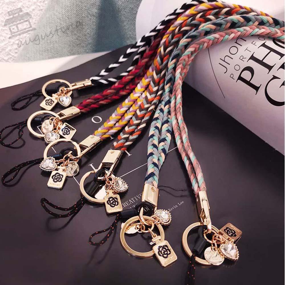 Dây Đeo Cổ Móc Chìa Khóa Bằng Len Dệt Cho Nam Nữ AUGUSTINA