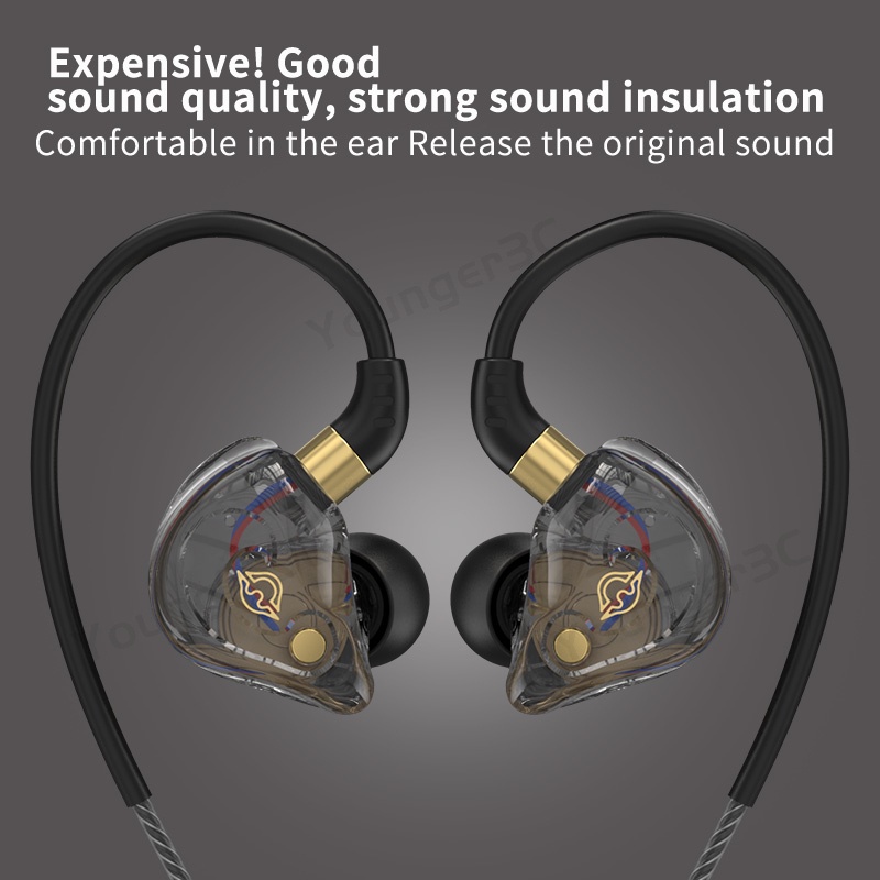 Tai Nghe Nhét Tai Từ Tính Jack 3.5mm Âm Thanh Siêu Trầm Có Micro Và Nút Điều Chỉnh Âm Lượng Tiện Dụng