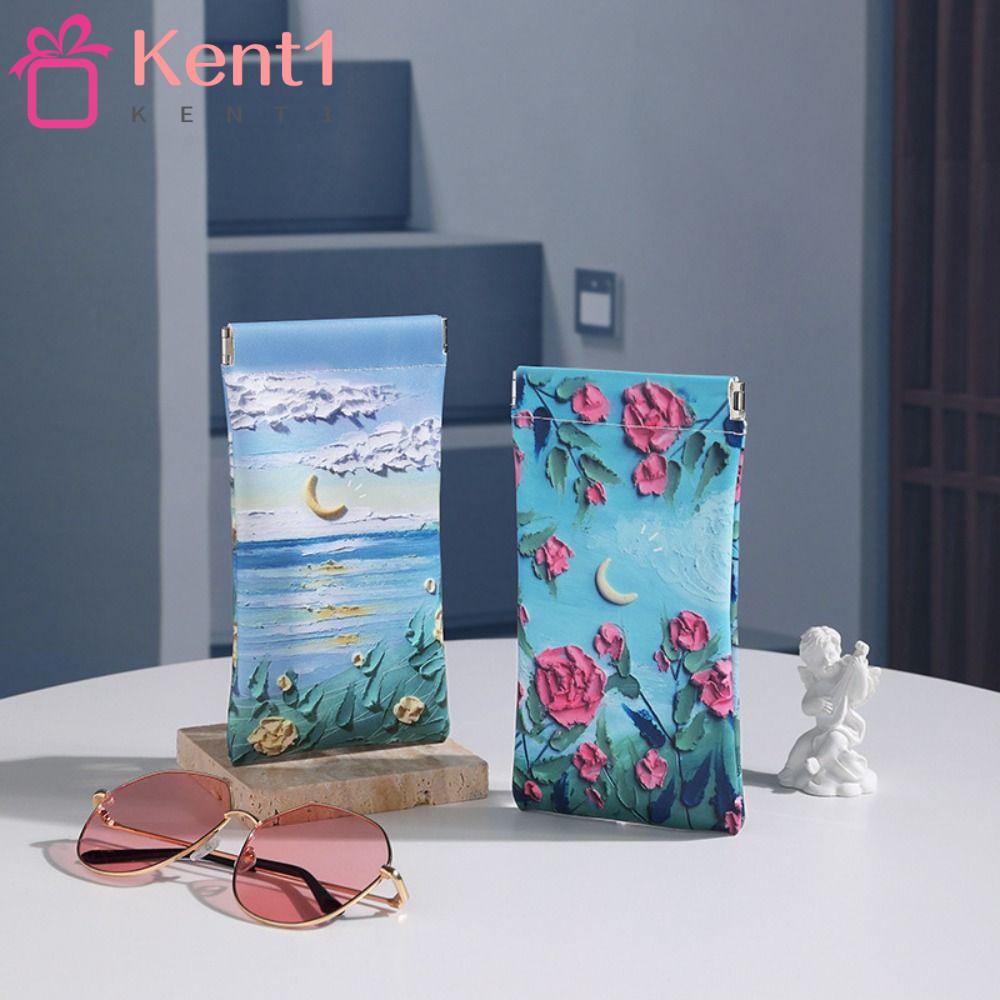 Túi Đựng Mắt Kính Bằng Da PU In Họa Tiết Hoa Sáng Tạo Hiệu Kat1 Dành Cho Nam Và Nữ