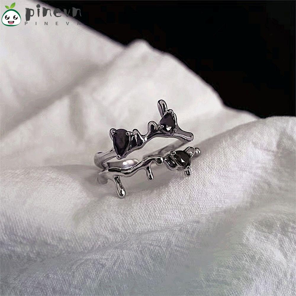 Nhẫn Hai Lớp Đính Đá Phong Cách Vintage Thời Trang