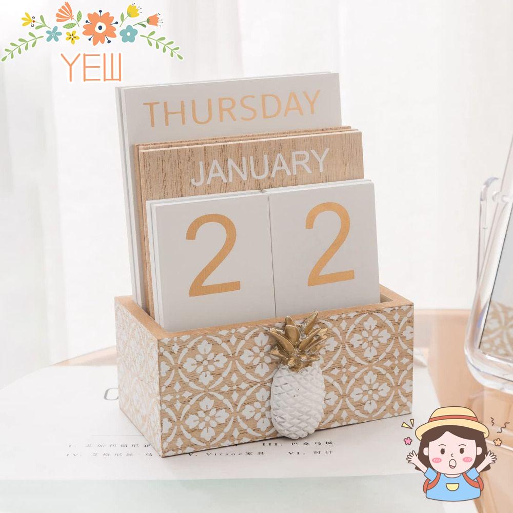 Lịch Gỗ Để Bàn Phong Cách Vintage Độc Đáo Trang Trí Nhà Cửa