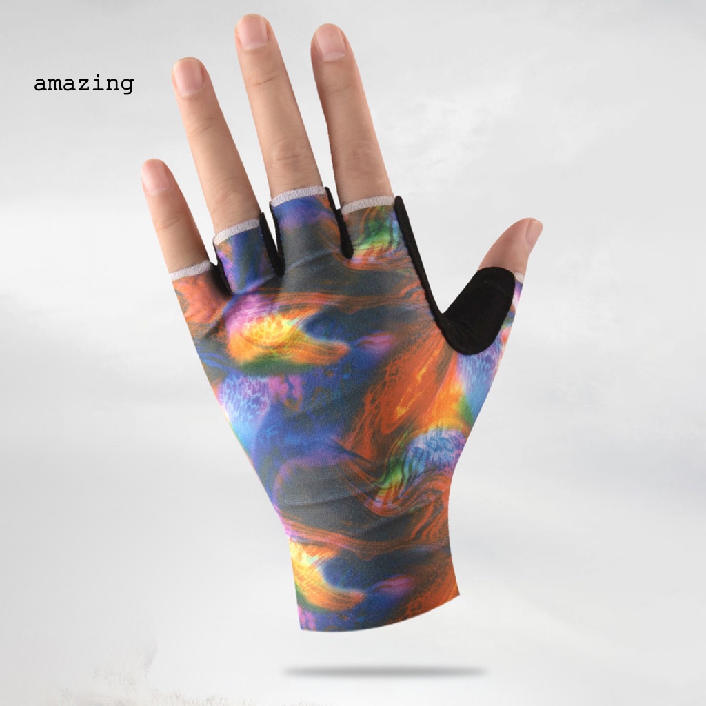 Set 2 Găng Tay Nửa Ngón Chống Trượt Màu Đen Thời Trang Mùa Hè Unisex