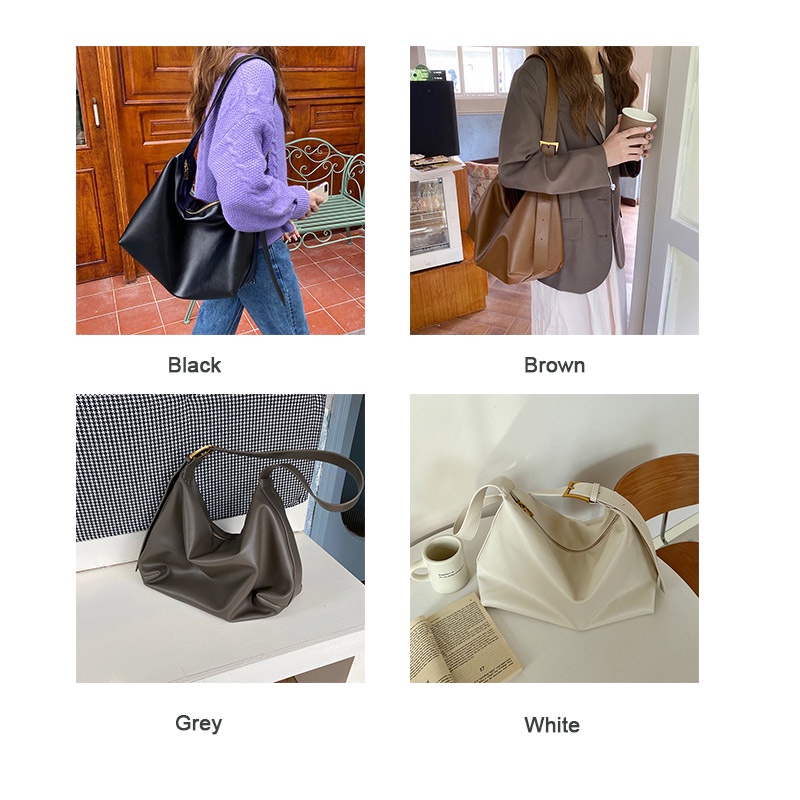 Túi Xách Đeo Vai Mềm Mại Kích Cỡ Lớn Phong Cách Hàn Quốc Dành Cho Nữ