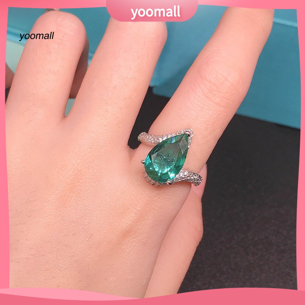 Nhẫn Mở Hình Quả Lê Tinh Tế Thời Trang Unisex