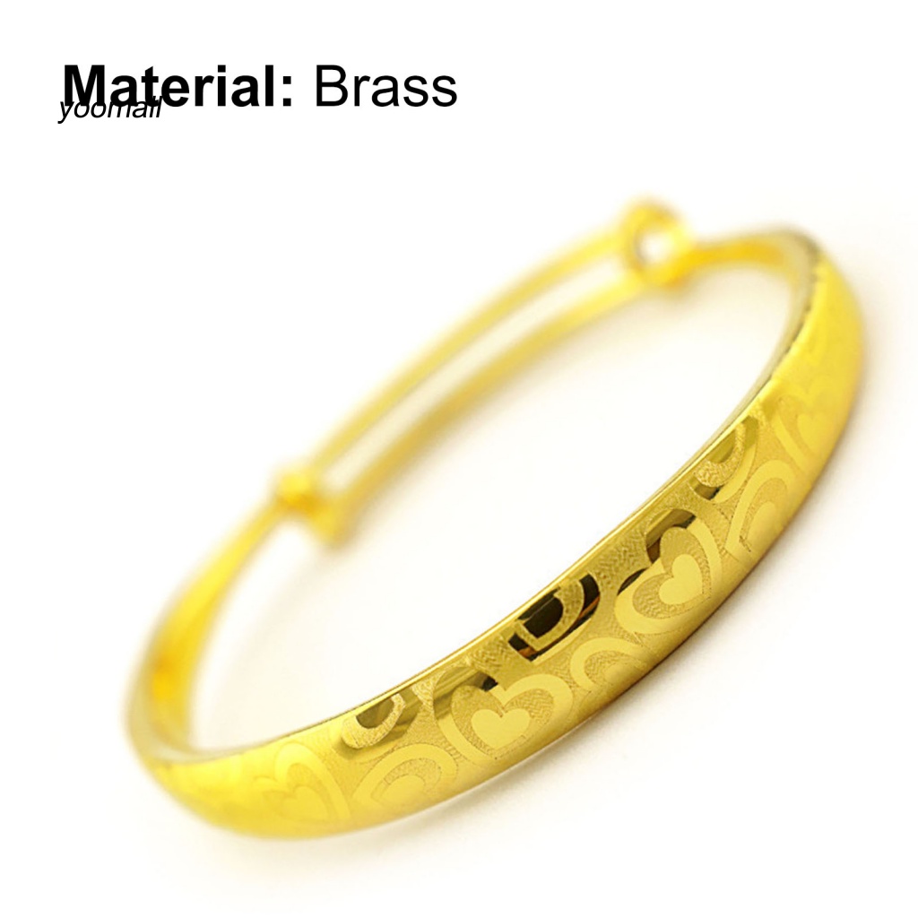 Vòng Đeo Tay Màu Vàng Đồng Tinh Xảo Không Phai Có Thể Điều Chỉnh Kích Thước Cho Đám Cướ