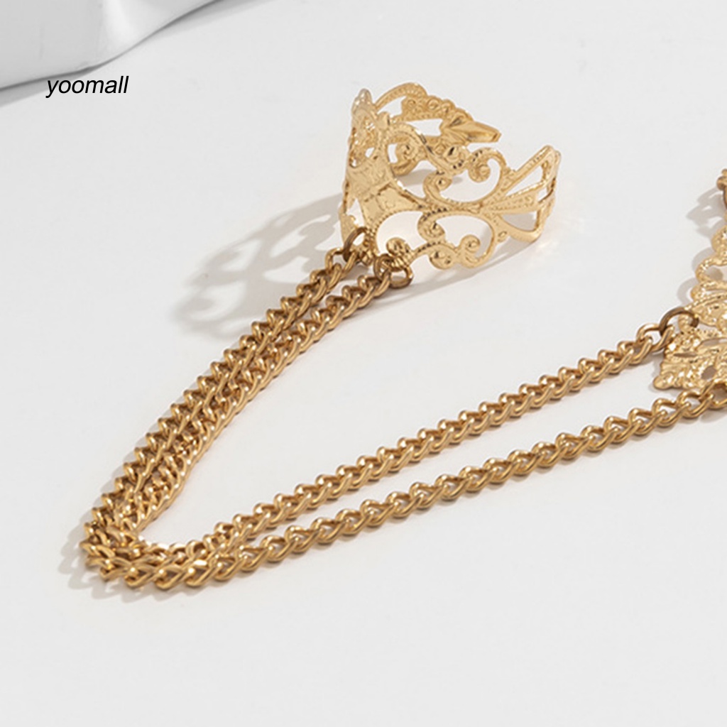 Yo / Vòng Đeo Tay Dạng Chuỗi Xích Hở Lỗ Hở Có Thể Điều Chỉnh Trang Trí Đơn Giản Cá Tính Thời Trang Không Phai Màu Dành Cho Bạn