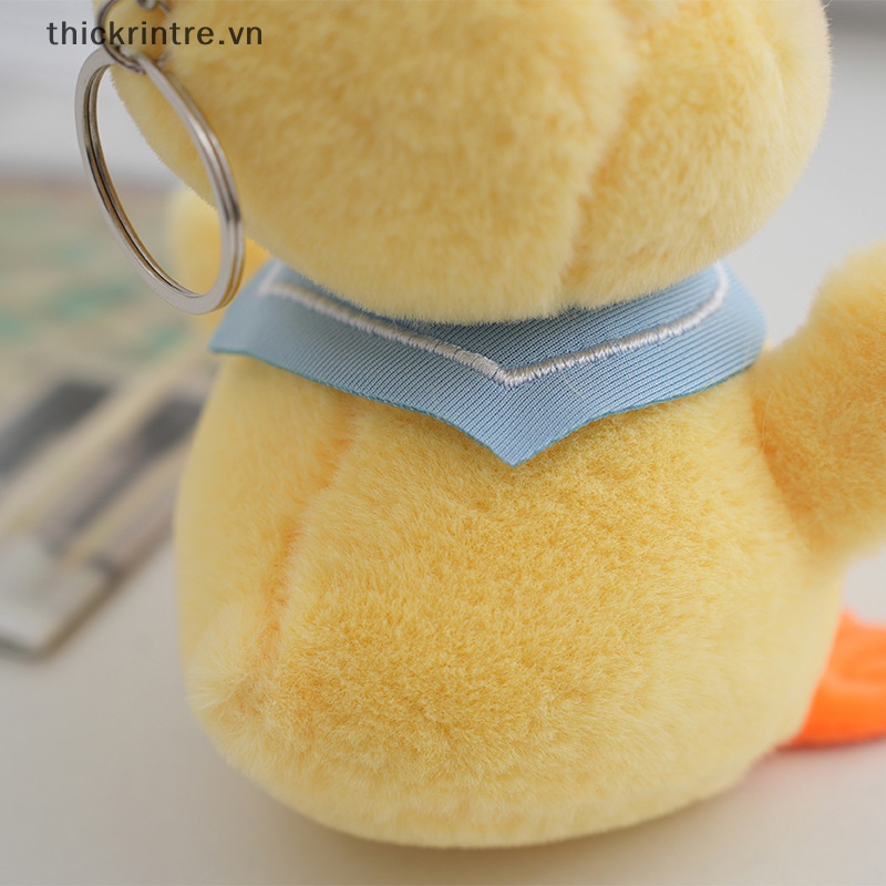Móc Khóa Hình Chú Vịt Đội Mũ Thủy Thủ Mặt Trăng Nhồi Bông Đáng Yêu
