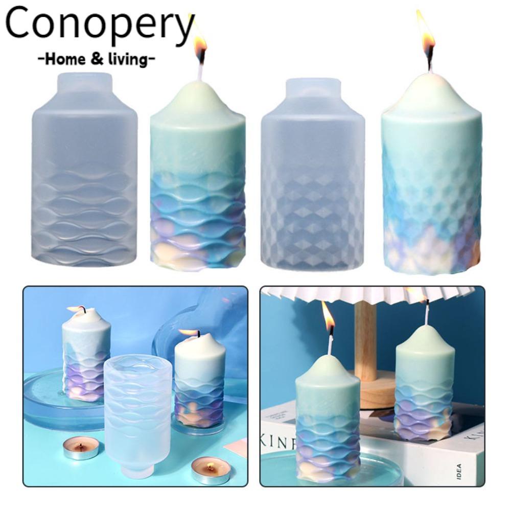 CONOPERY Khuôn Silicone Hình Trụ Làm Nến Thủ Công Diy