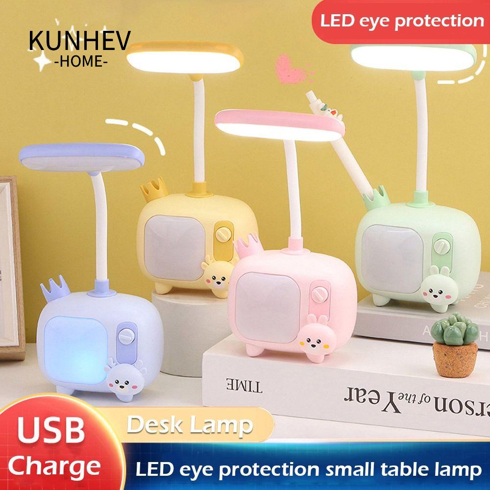 KUNHEV Đèn Đọc Sách Bằng Nhựa Sạc USB Có Thể Gấp Gọn Tiện Dụng