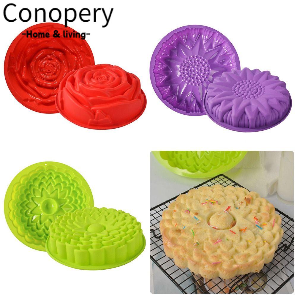 CONOPERY Khuôn Làm Xà Phòng Hình Hoa 3D Độc Đáo Tiện Dụng