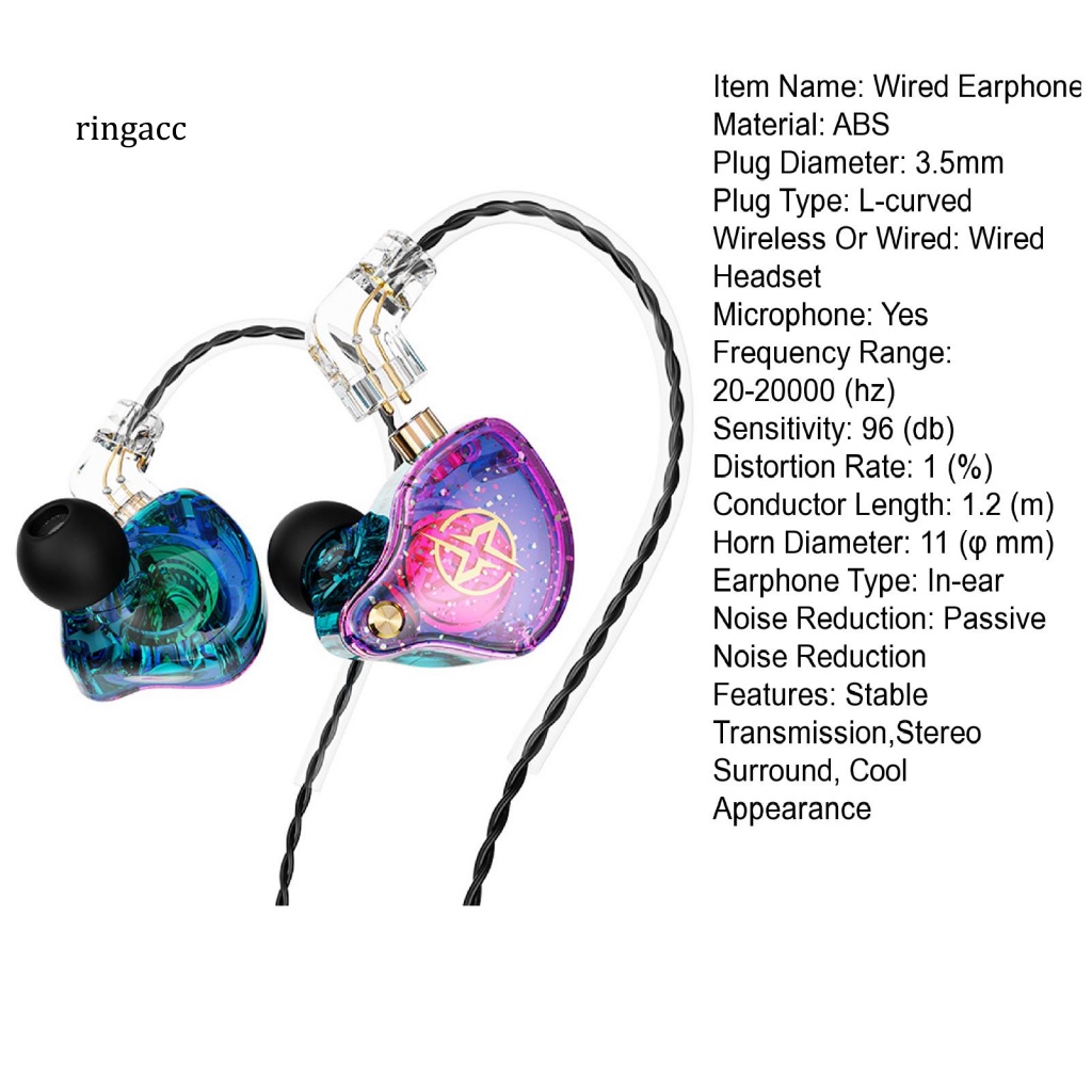Tai Nghe Có Dây RGA Độ Nhạy Cao Chống Thấm Nước Giảm Tiếng Ồn Có Micro Cho Điện Thoại 3