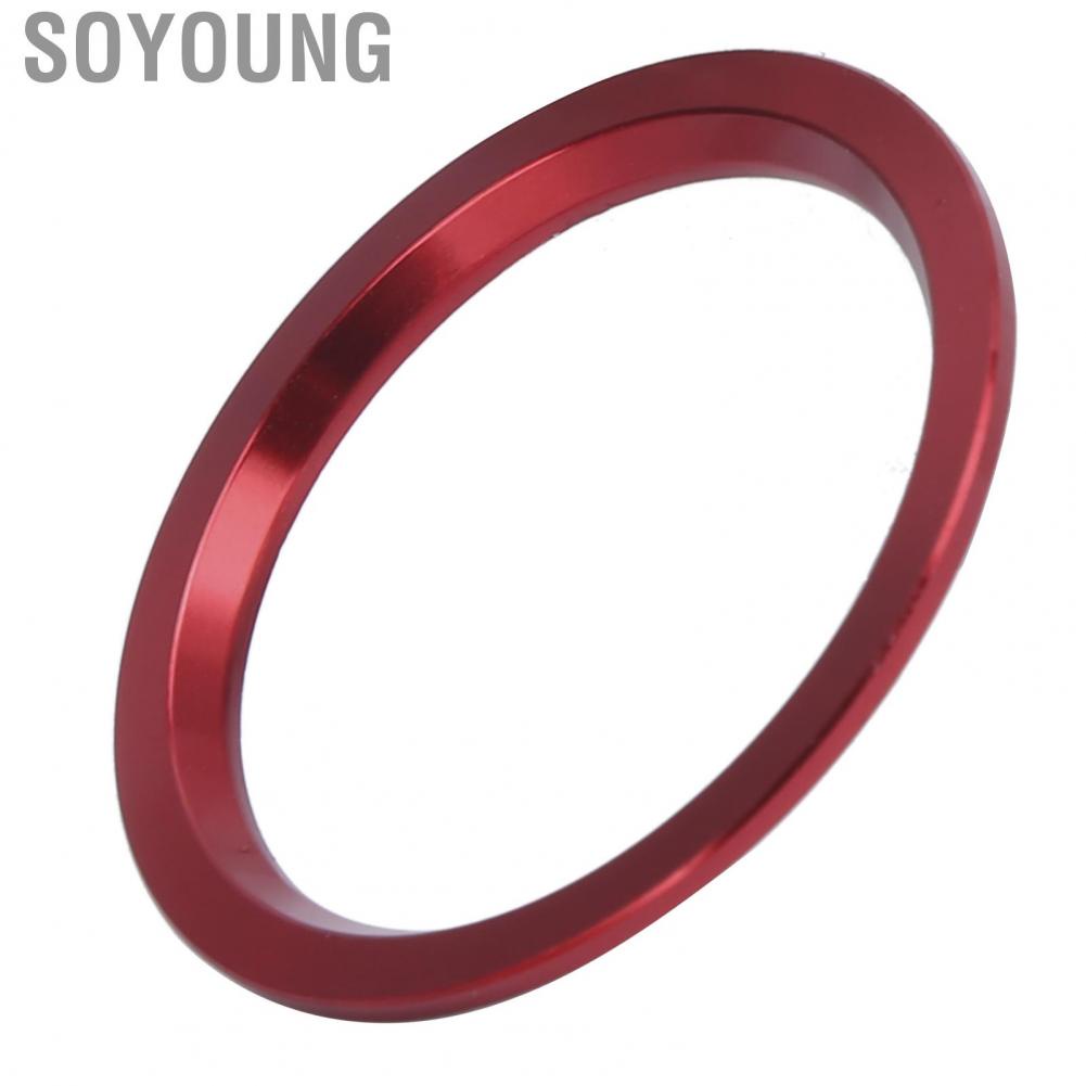 Soyoung Start Button Ring Trim  Corrosion Resistant Ignition Aluminum Alloy Replacement for Q5 8R 2009-2017 Car Interior