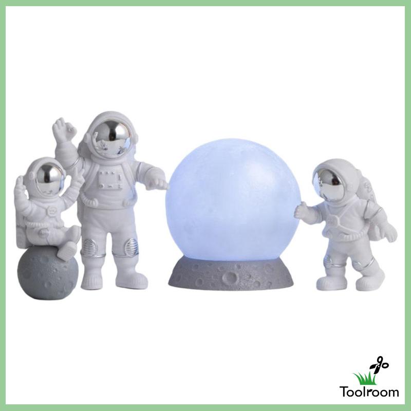 Mô Hình Phi Hành Gia Màu Vàng Kim Để Bàn Trang Trí Nhà Cửa DIY