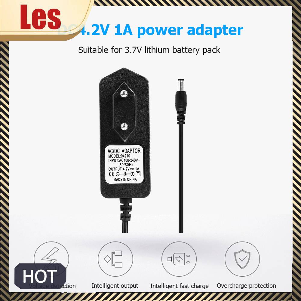 Bộ Sạc Pin Lithium 4.2V 1A 18650 DC5.5mm