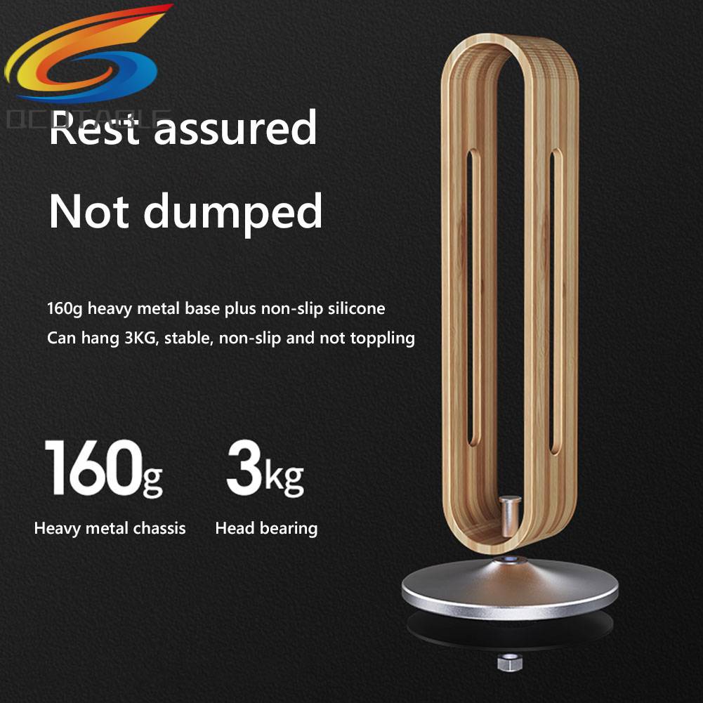 Giá Đỡ Tai Nghe Bằng Gỗ Tre Và Kim Loại Tiện Lợi