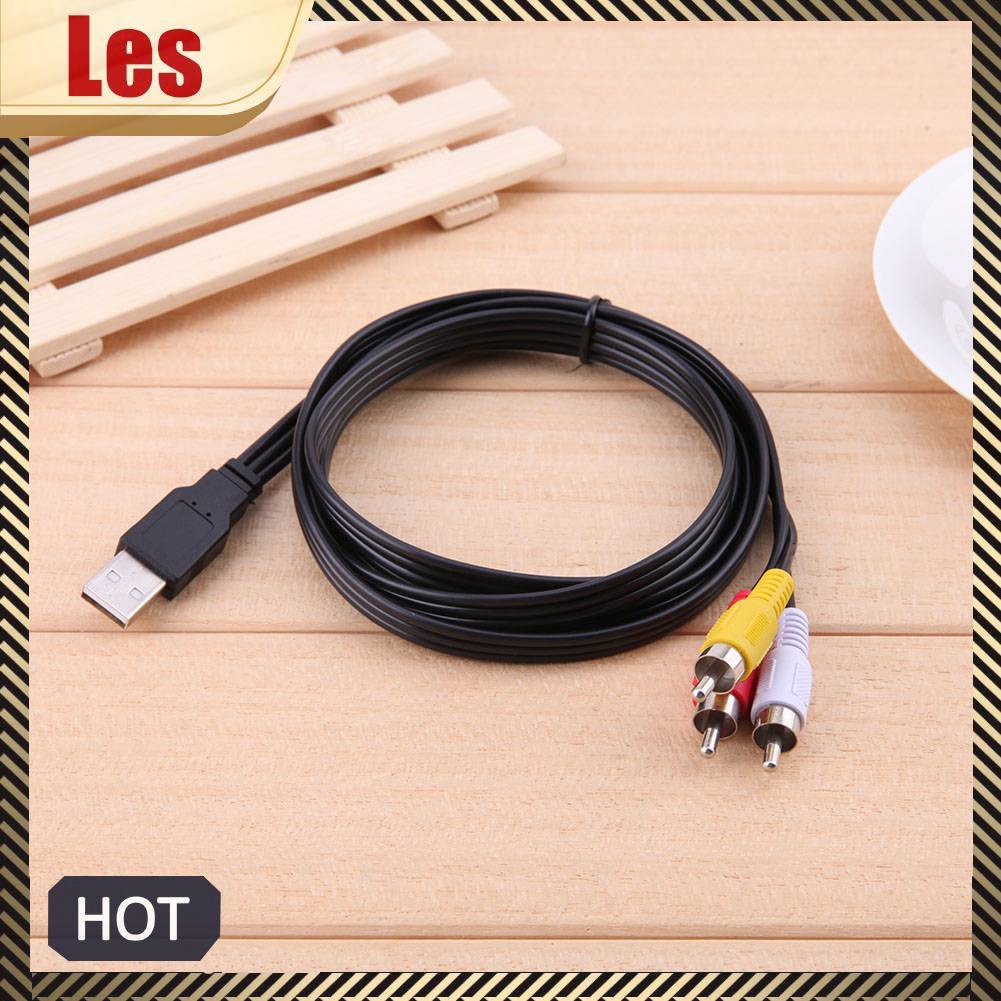 Dây CáP Âm Thanh / AV 1.5M 5ft ĐầU CắM USB Sang 3 RCA AV A / V TV Chuyên DụNg