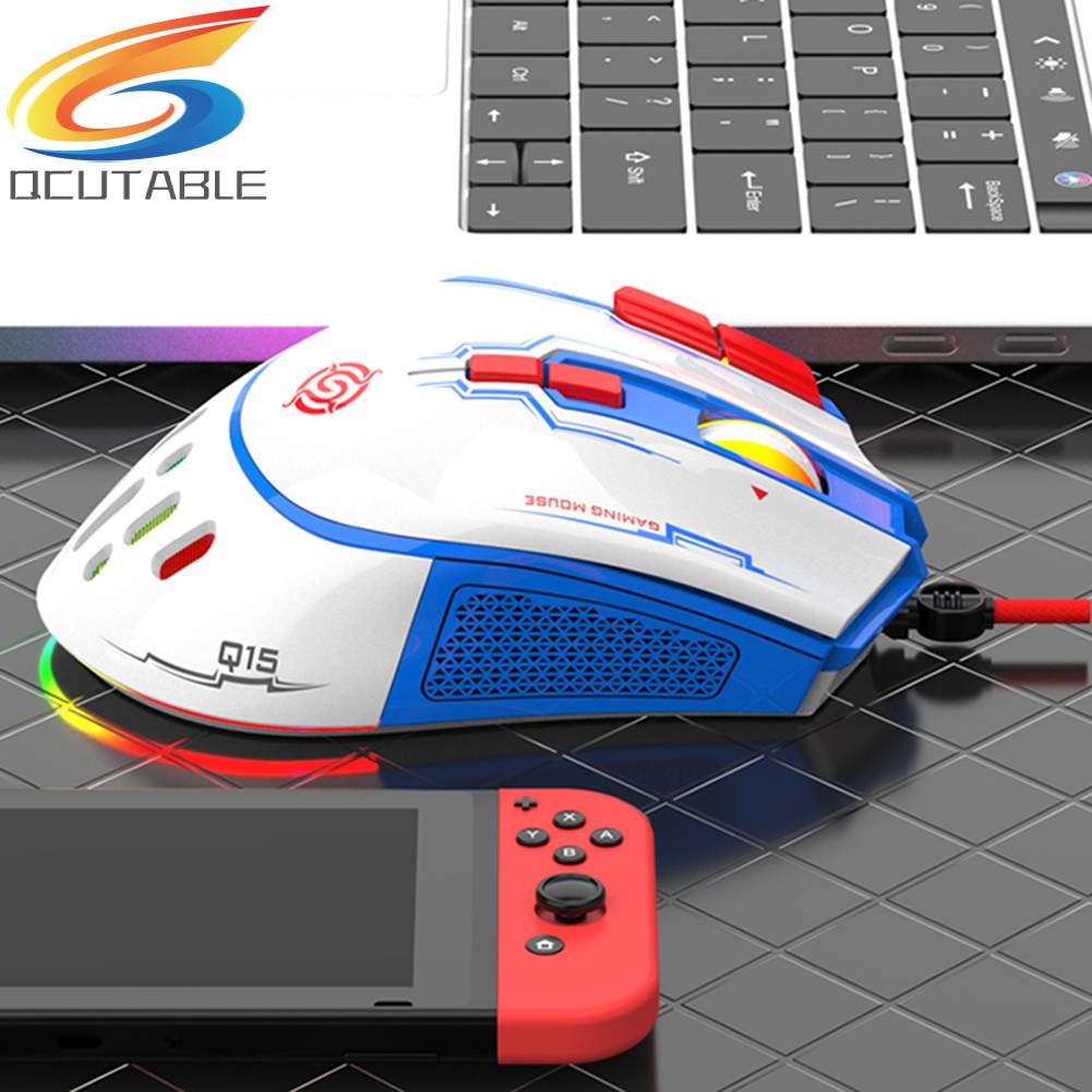 Chuột Máy Tính Q15 9 Nút Có Đèn Nền Macro Dành Cho Gia Đình / Văn Phòng