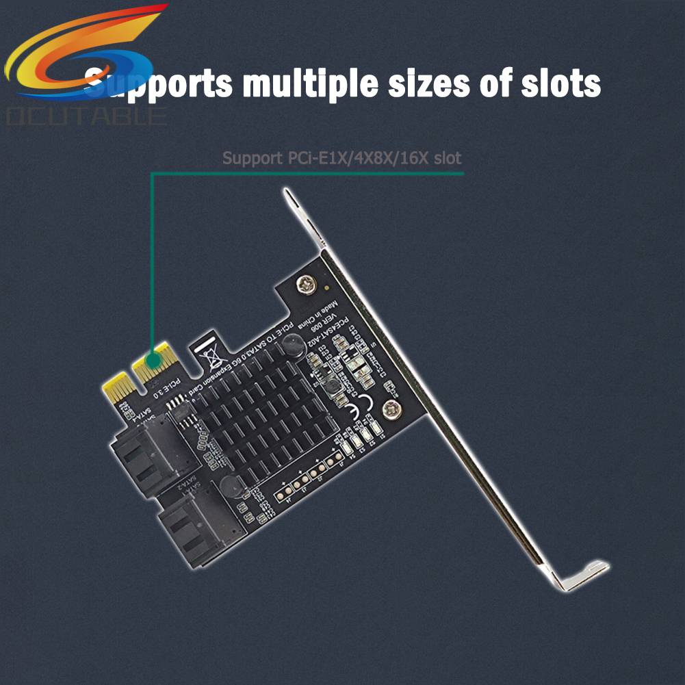 Card ChuyểN ĐổI 4 CổNg SATA III 6Gbps SATA 3.0 Sang PCIe 1X + Khung